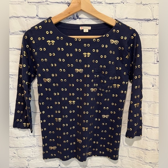 Crewcuts Navy With Gold Eyes Long Sleeved Shirt Size 14 - Picture 1 of 6